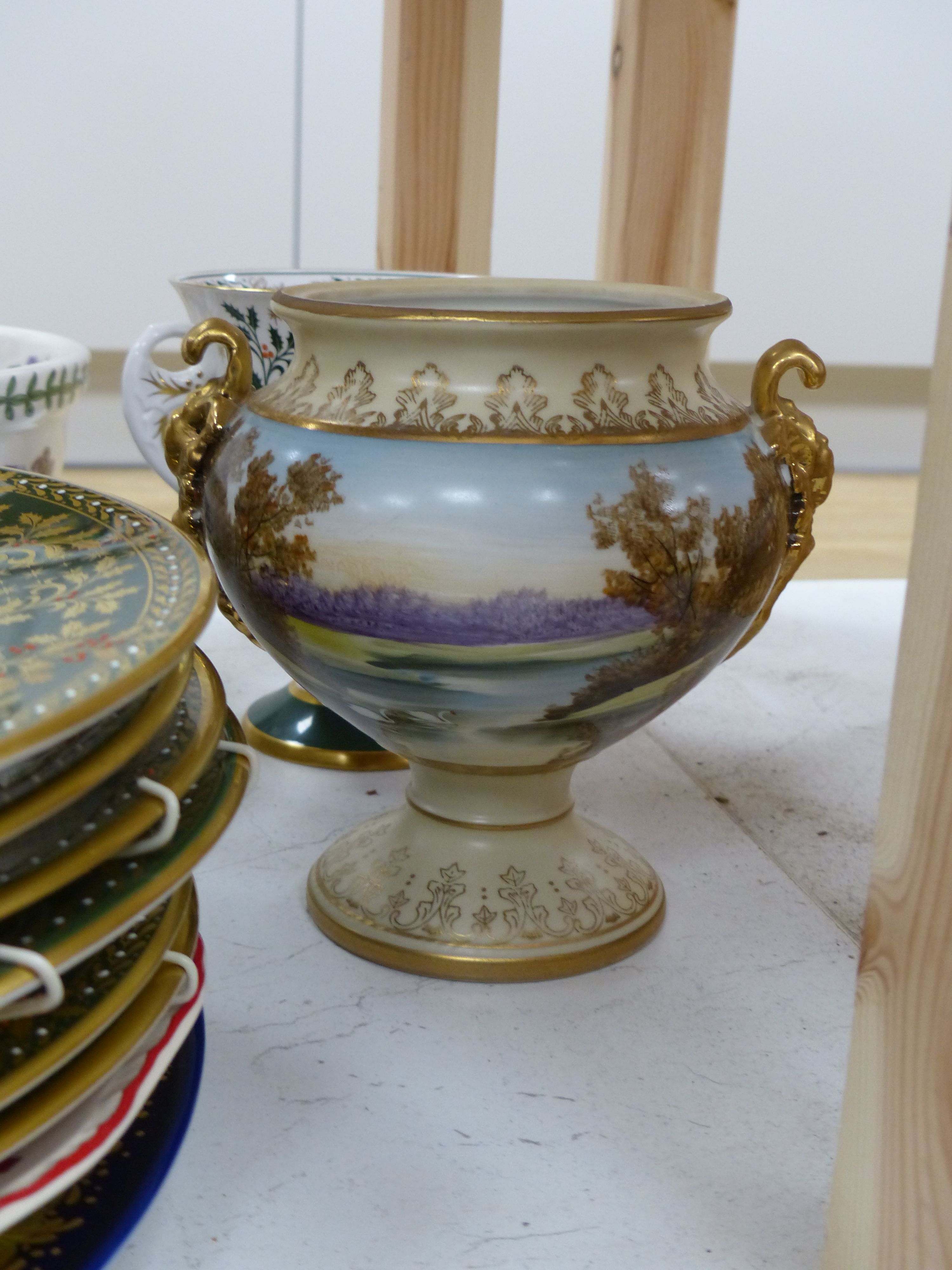 A set of six 'Mr Pickwick' wall plates and a quantity of other china plates, bowls, goblets, etc.